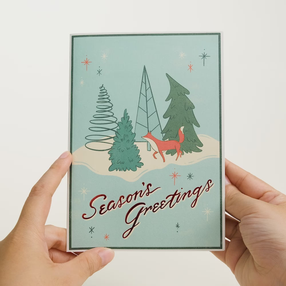 Season's Greetings Snowman Pop-Up Card