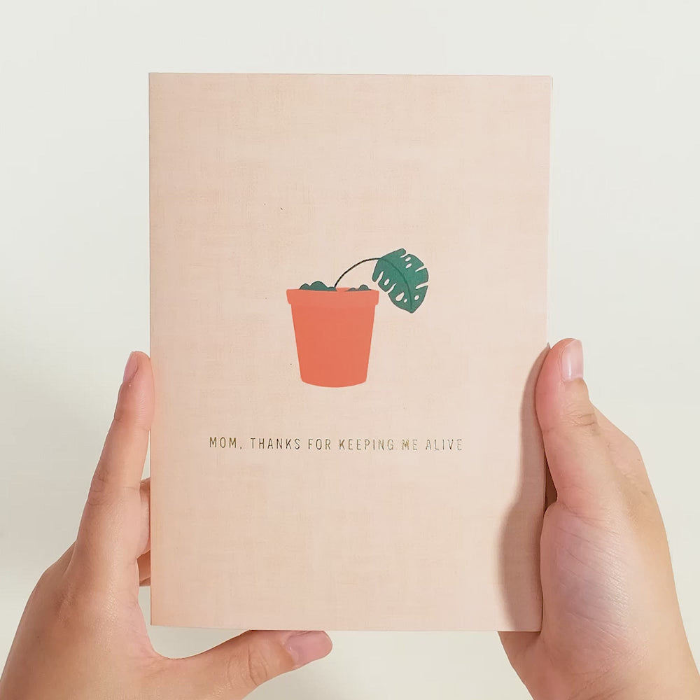 Thanks for Keeping Me Alive Mother’s Day Card with Mini Bouquet