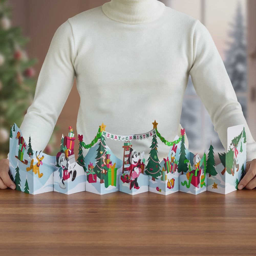 Disney's Mickey & Friends Merry Christmas Loooooong Card™ (Expands to 2 feet)