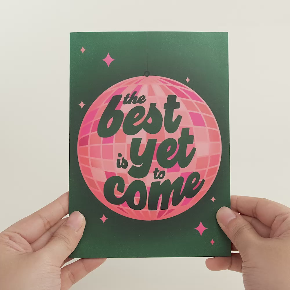 The Best Is Yet to Come New Year Pop-Up Card