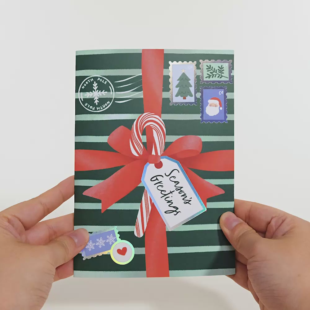 Season's Greetings Penguin Surprise Pop-Up Card