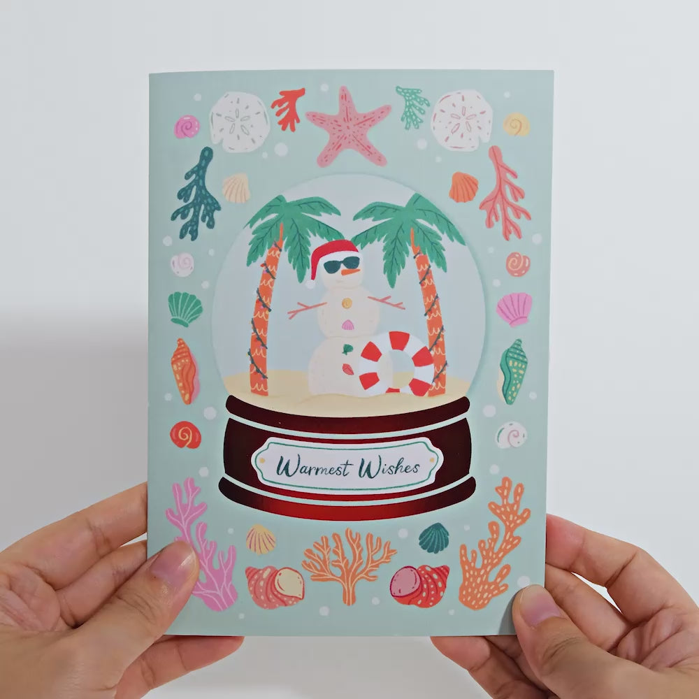 Warm Wishes Seaside Santa Pop-Up Card