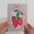 Sweet Strawberry Patch Pop-Up Card