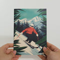 Mountain Ski Adventure Pop-Up Card