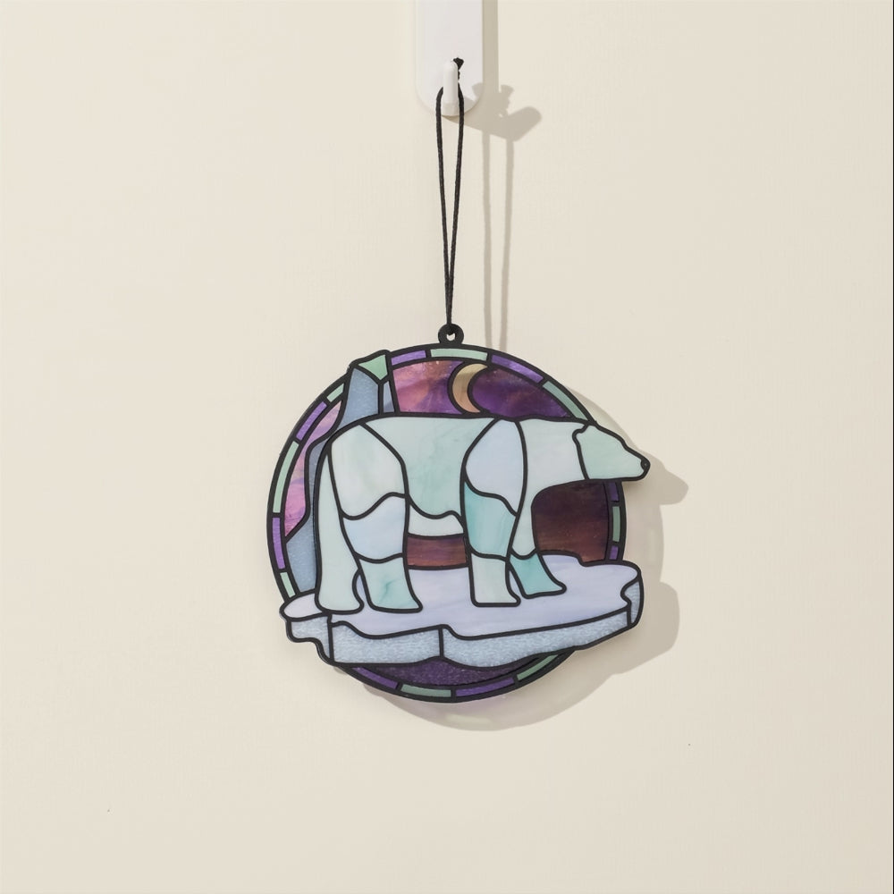 Nature's Light Polar Bear Suncatcher Card