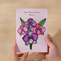 You Make Things Bloom Orchid Suncatcher Card