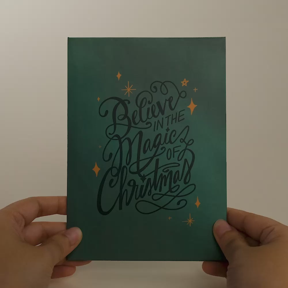 Magic of Christmas Santa's Sleigh Light-Up Pop-Up Card