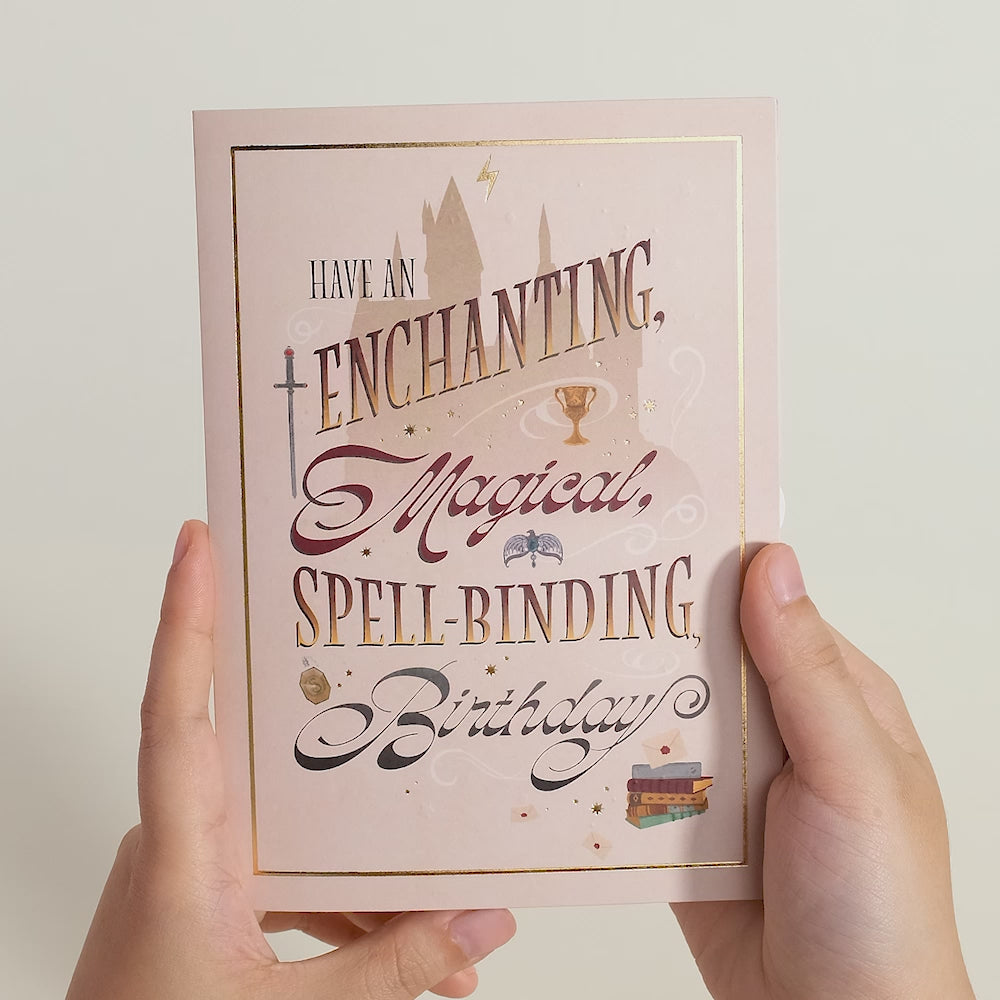 Harry Potter™ Spellbinding Birthday Card with Mini Bouquet