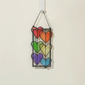 Rainbow Hearts Suncatcher Card