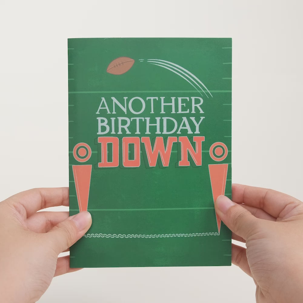 Another Birthday Down Football Pop-Up Card