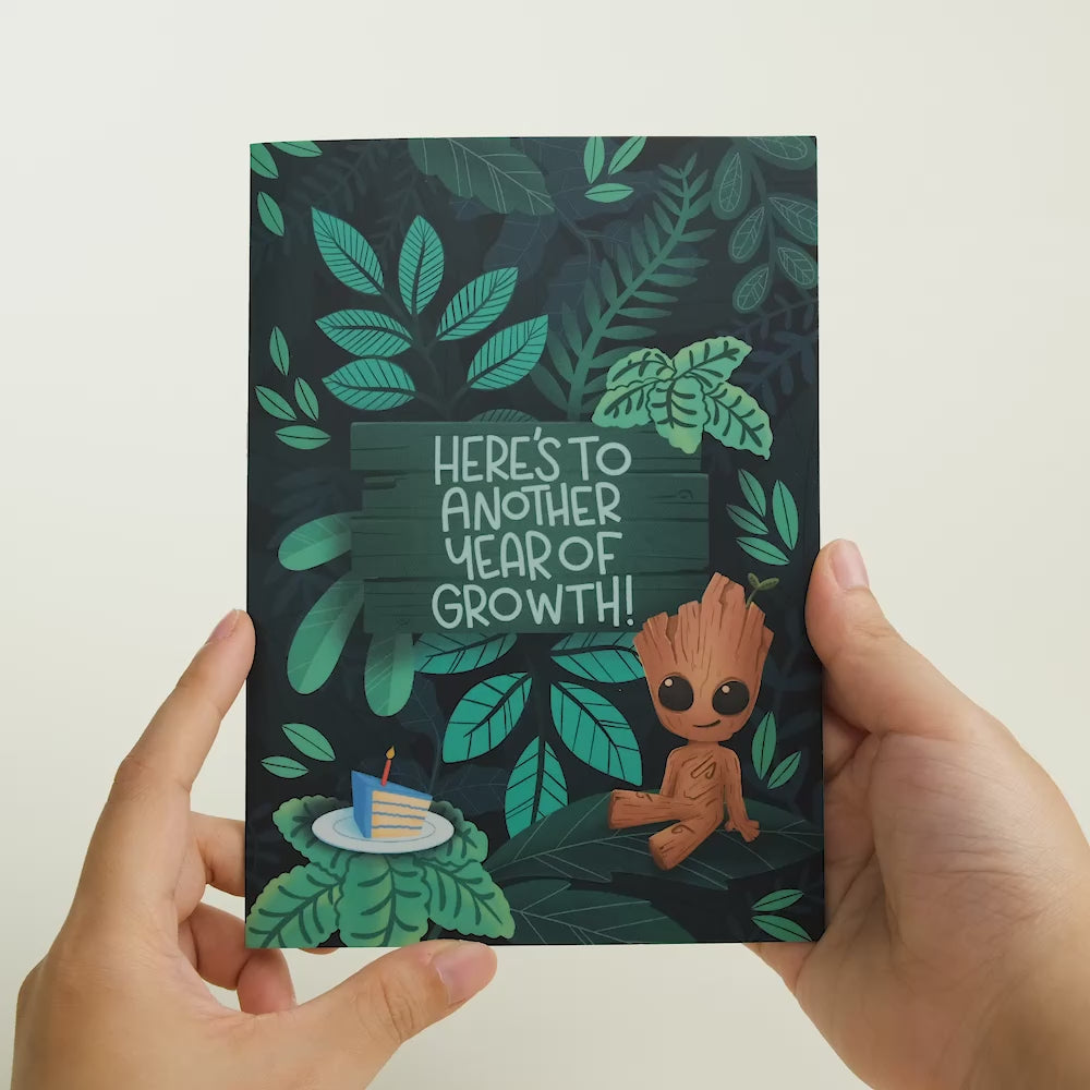 Marvel's Guardians of the Galaxy Groot Year of Growth Birthday Pop-Up Card