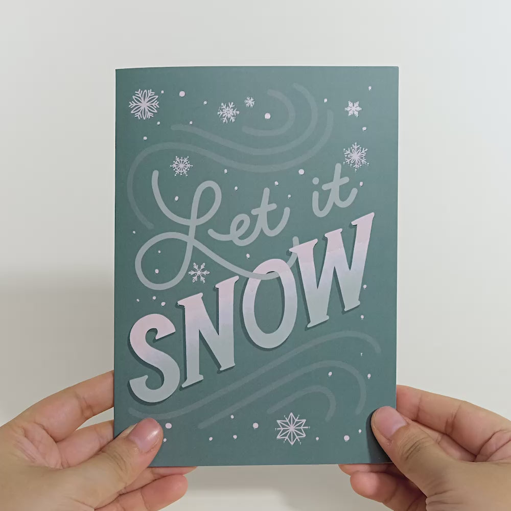 Let It Snow Winter Bunny Pop-Up Card