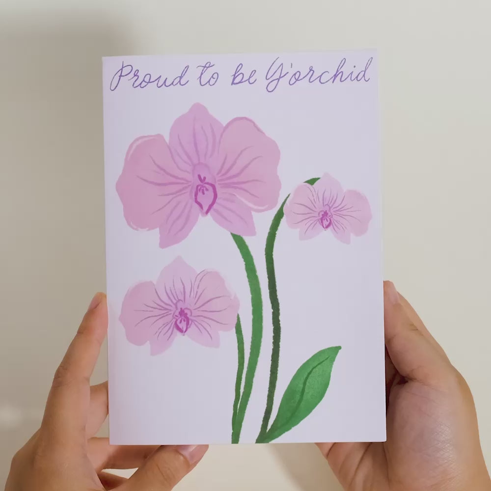 Proud to Be Y’Orchid Mother’s Day Card with Mini Bouquet