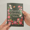 'Happiest Birthday Wishes' Floral Field Mouse Plushpop Card