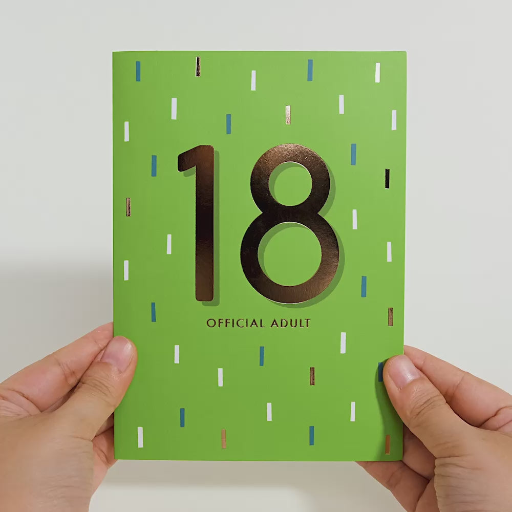 Official Adult 18th Birthday Pop-Up Card