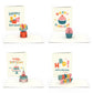 Whimsical Birthday Notecards (Assorted 4-Pack)