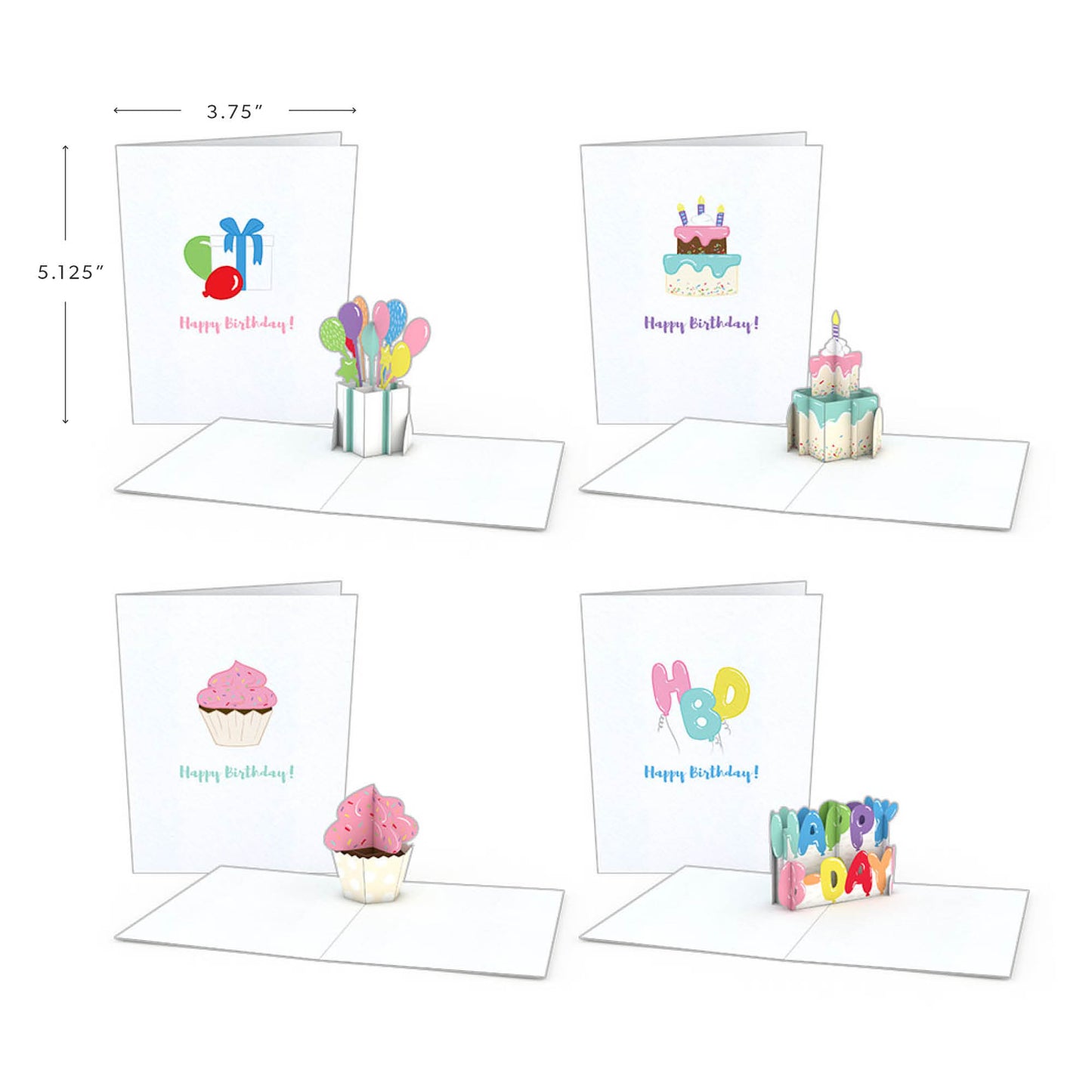 Birthday Notecards (Assorted 4-Pack)