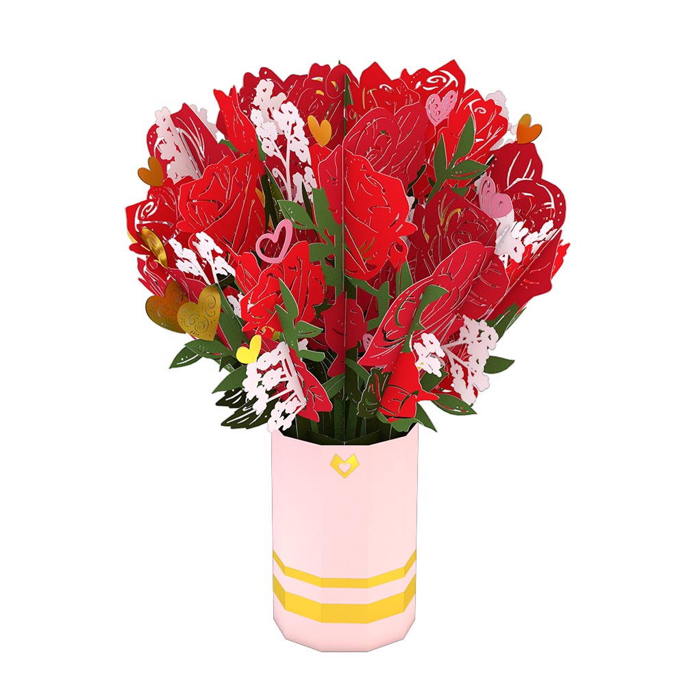 I Lava You Pop-Up Card & Sweetheart Bouquet Bundle