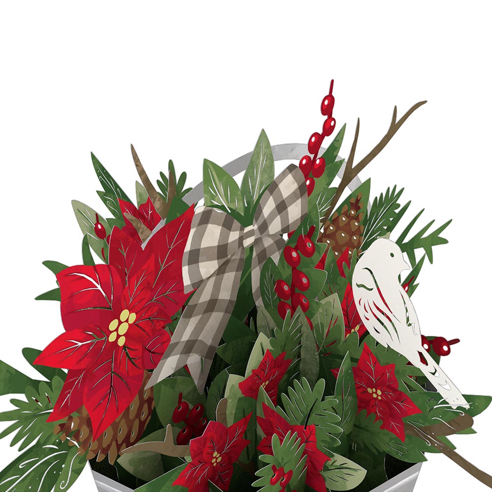 Winter Flower Basket Decoration
