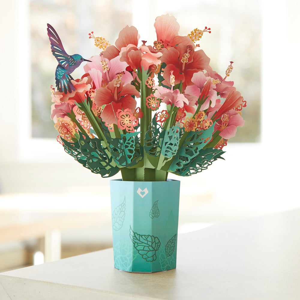 hibiscus bouquet | pop-up hibiscus flower bouquet | lovepop