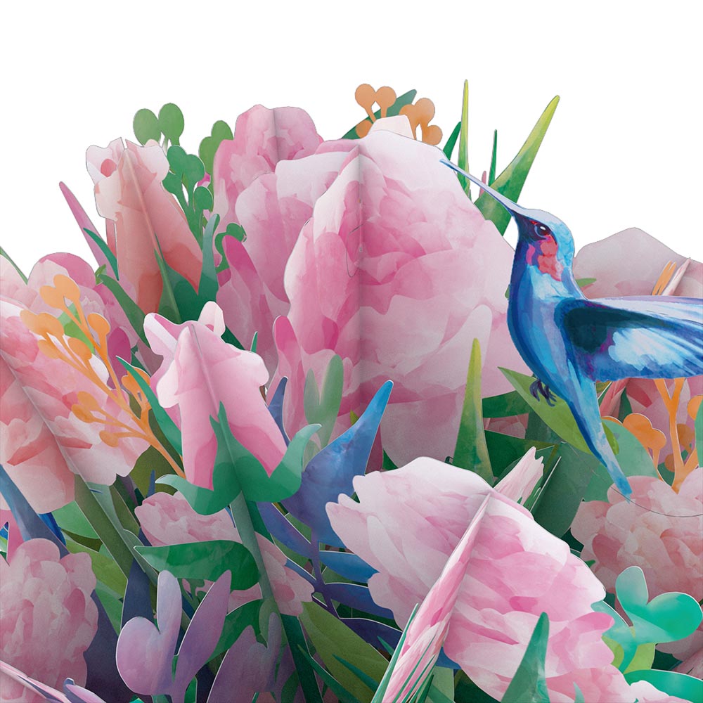 Watercolor Rose & Hummingbird Birthday Bundle