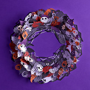 Disney Tim Burton's The Nightmare Before Christmas Halloween Wreath greeting card -  Lovepop