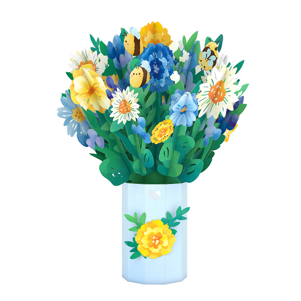 Bee-utiful Flower Pop-Up Card & Bouquet Bundle