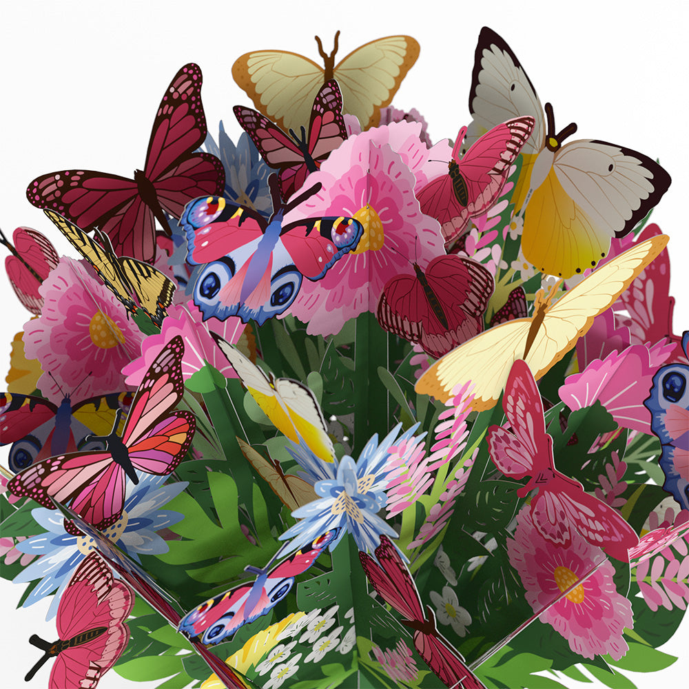 Floral Garden Butterflies Bouquet