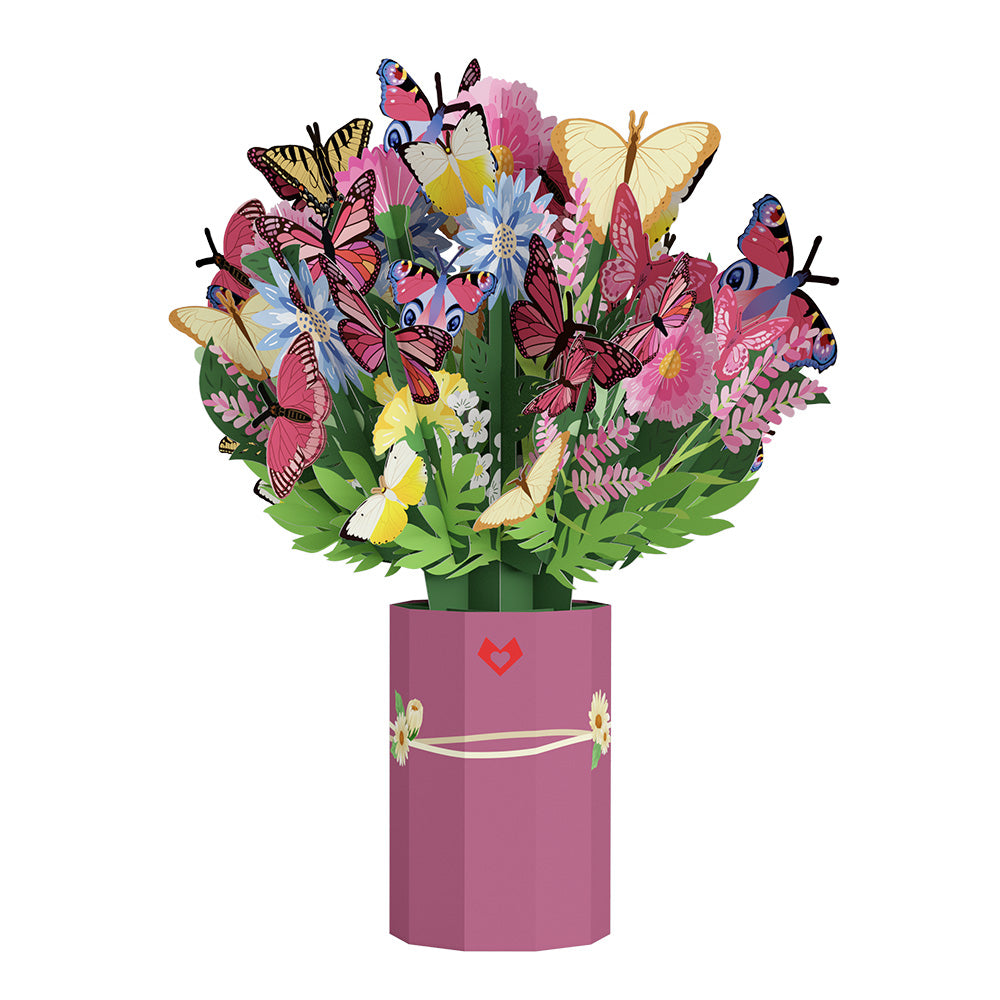Floral Garden Butterflies Bouquet