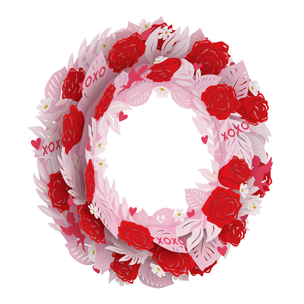 Cupid’s Valentine Wreath & XOXO Love Balloon Bouquet Bundle