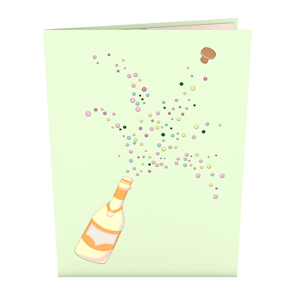 Champagne Pop Pop-Up Card