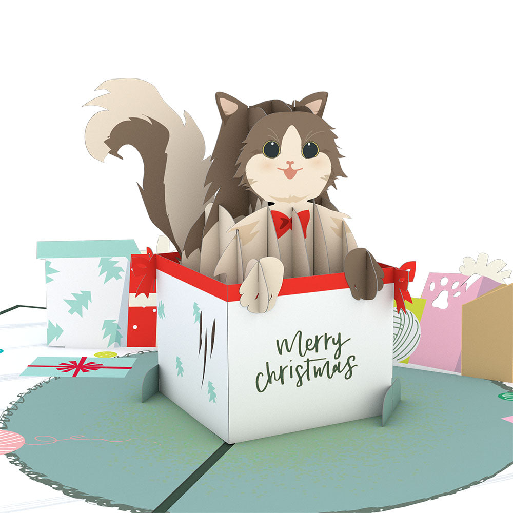 Christmas Cat Pop-Up Card
