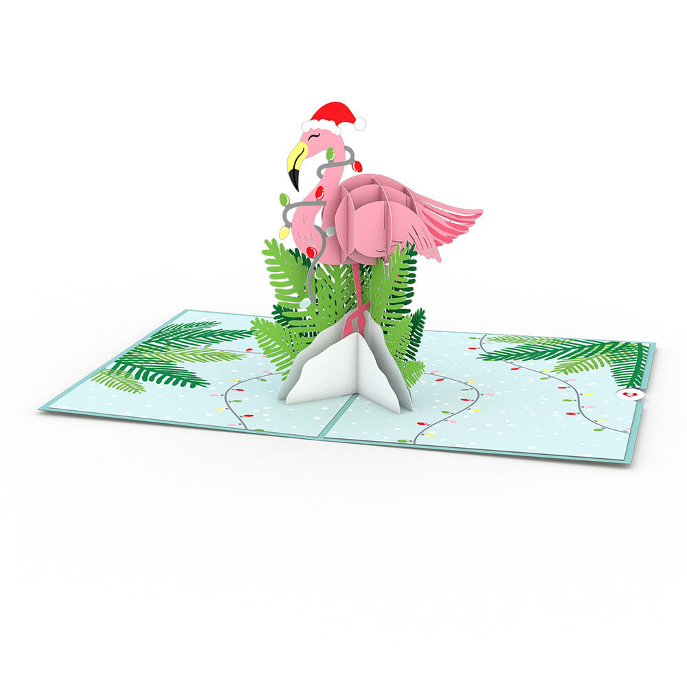 Festive Flamingo Pop-Up Card