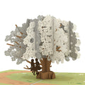 Dogwood Love Scene Gray Same Sex Female Pop-Up Card