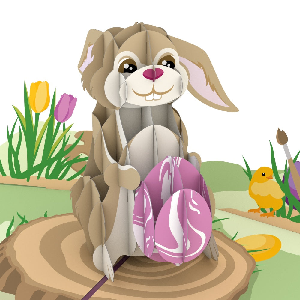 Easter Bunny with Egg Pop-Up Card