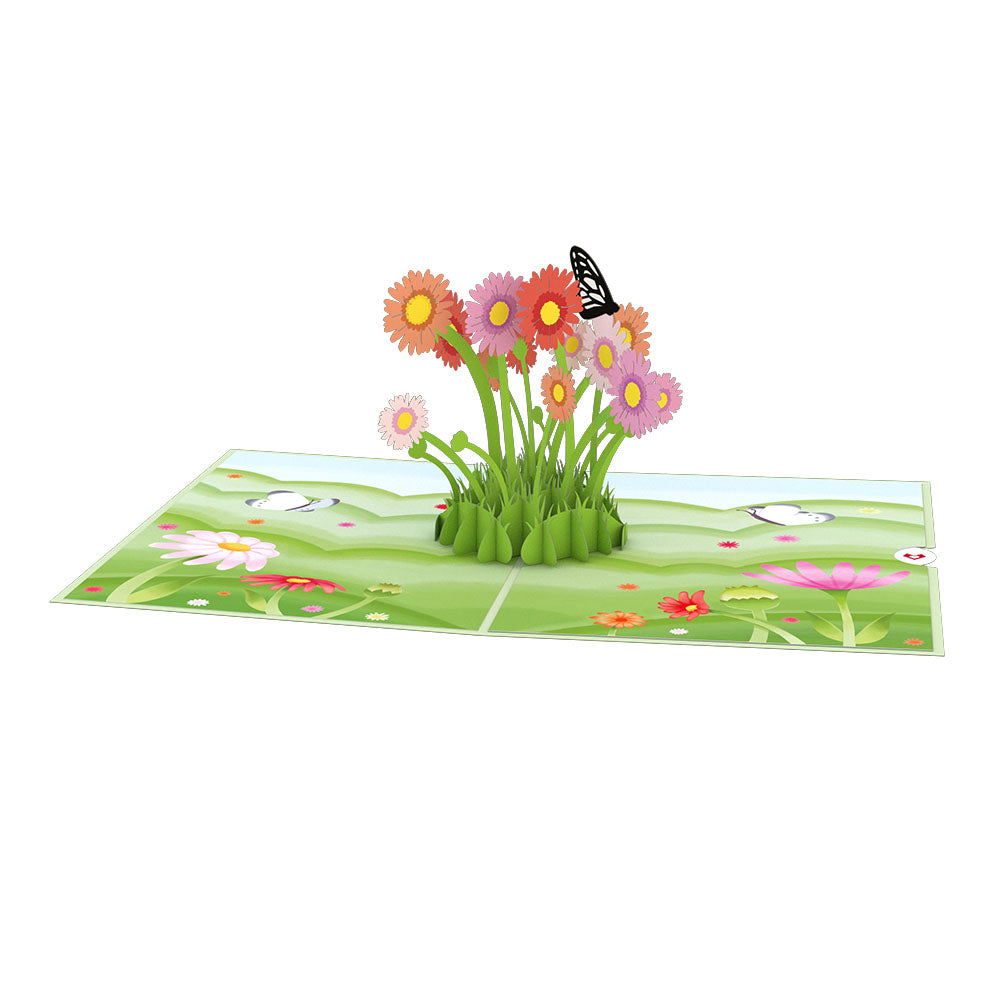 Easter Daisy Patch Pop-Up Card