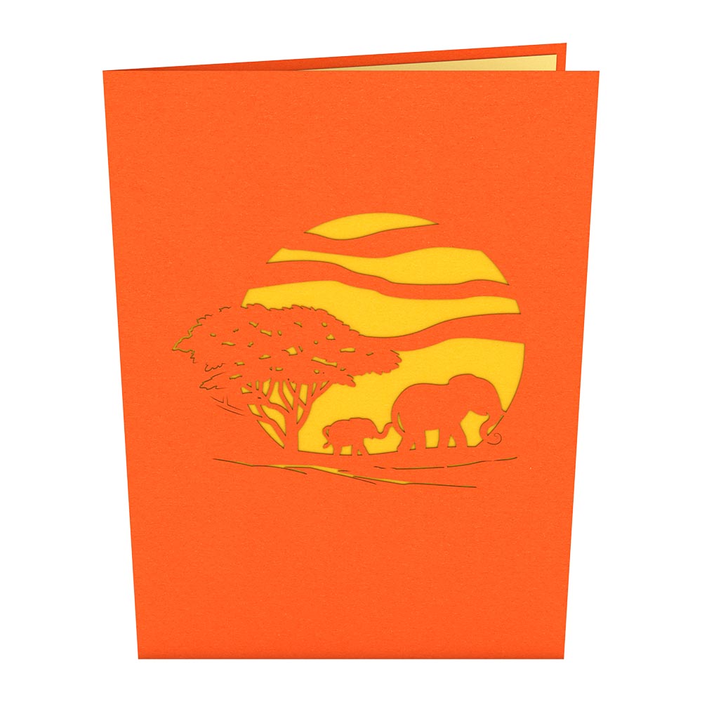 Elephant Family Pop Up Card