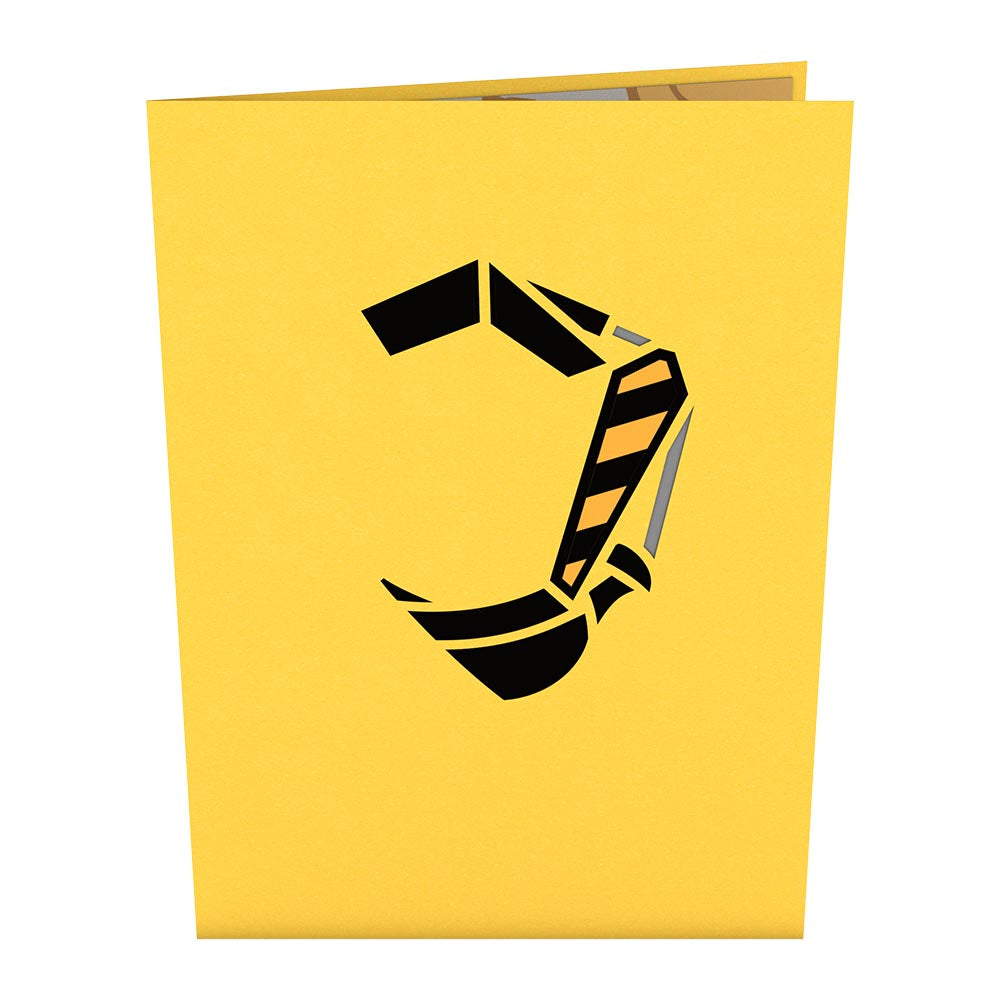 Excavator Pop Up Card