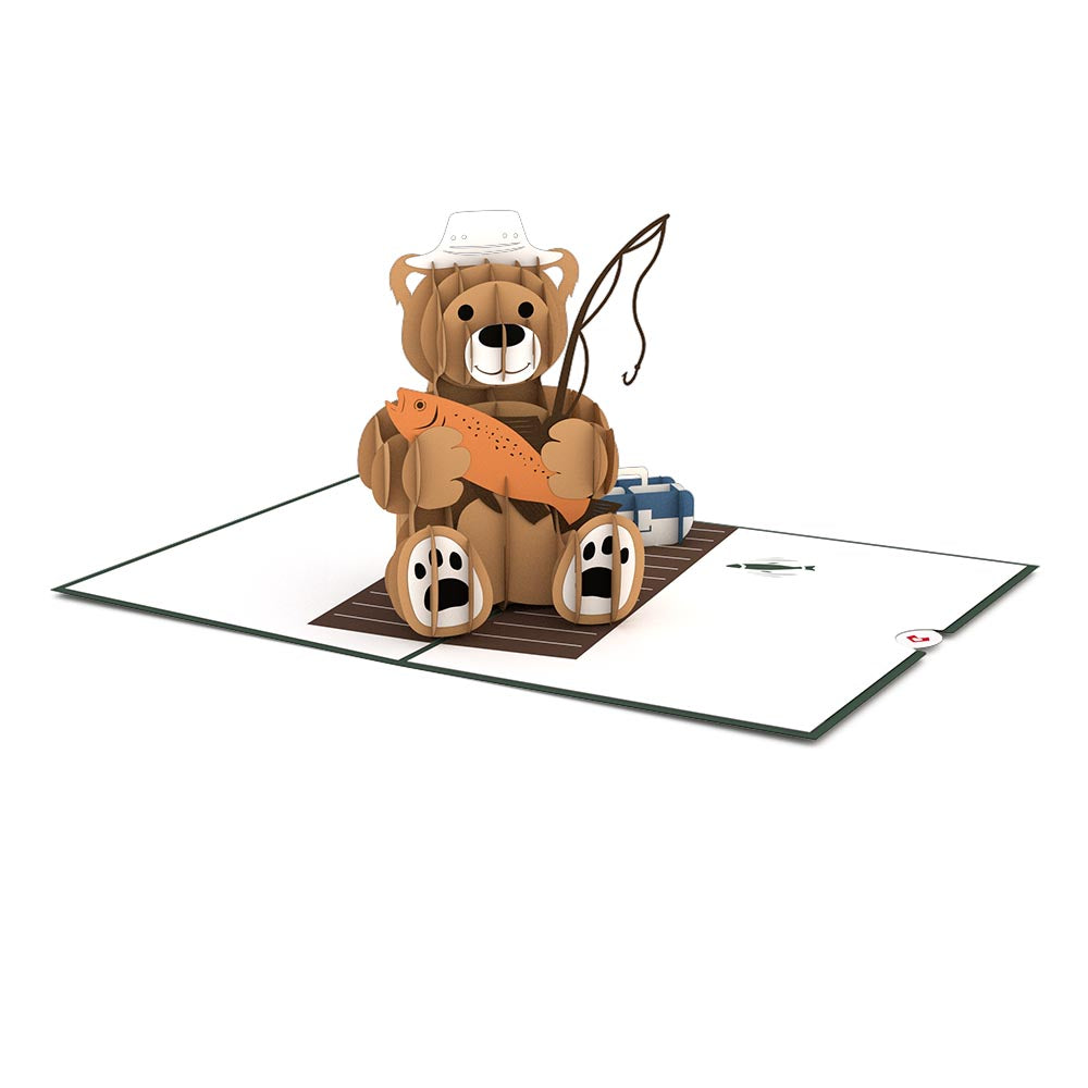 Fishing Bear Pop Up Father's Day Card