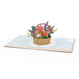 Flower Basket Pop-Up Card greeting card -  Lovepop