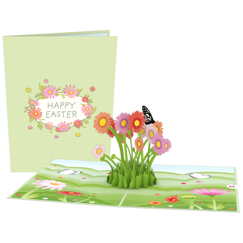 Easter Daisy Patch Pop-Up Card
