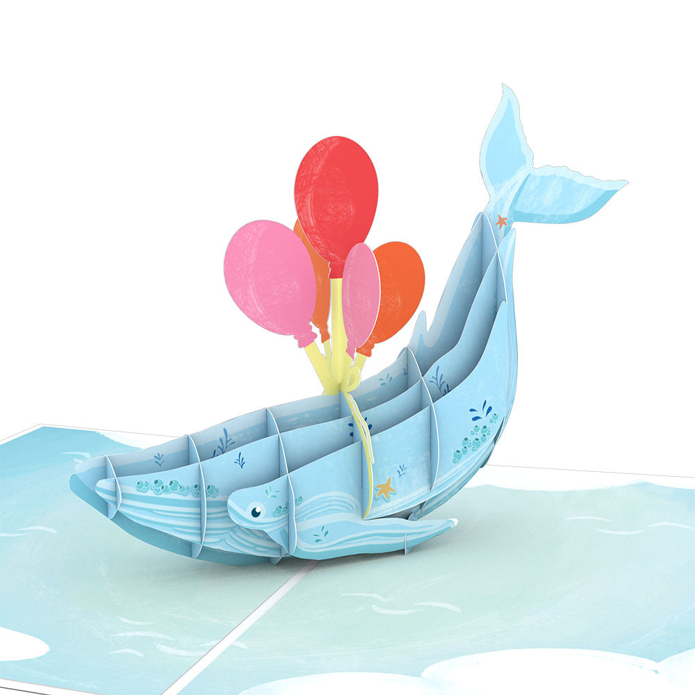 Get Well Whale Pop-Up Card