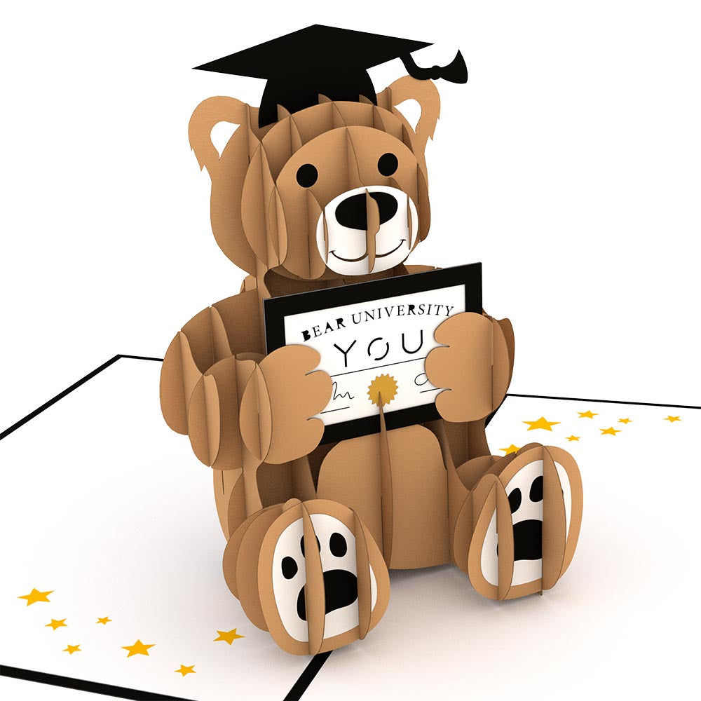 Graduation Bear Pop Up Card