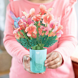 Hibiscus Bouquet greeting card -  Lovepop