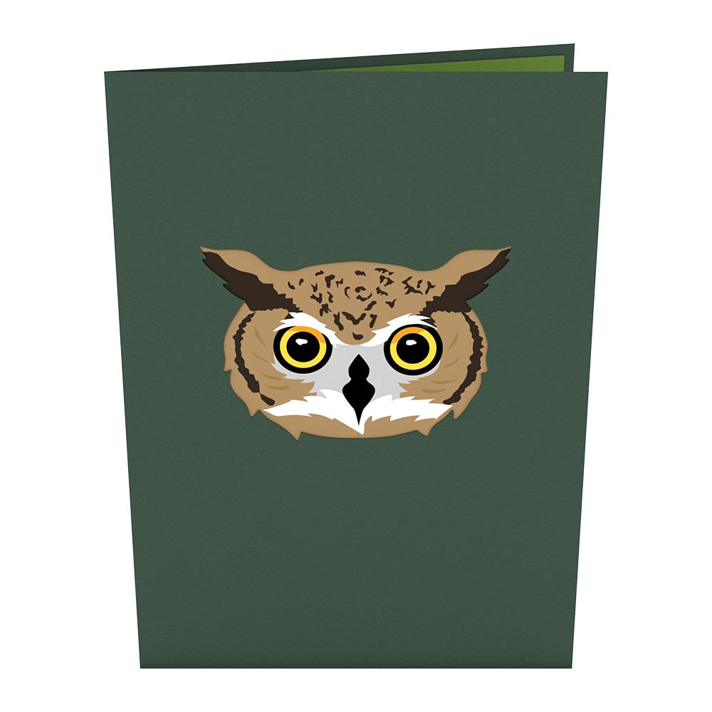 Horned Owl Pop up Card