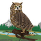 Horned Owl Pop up Card