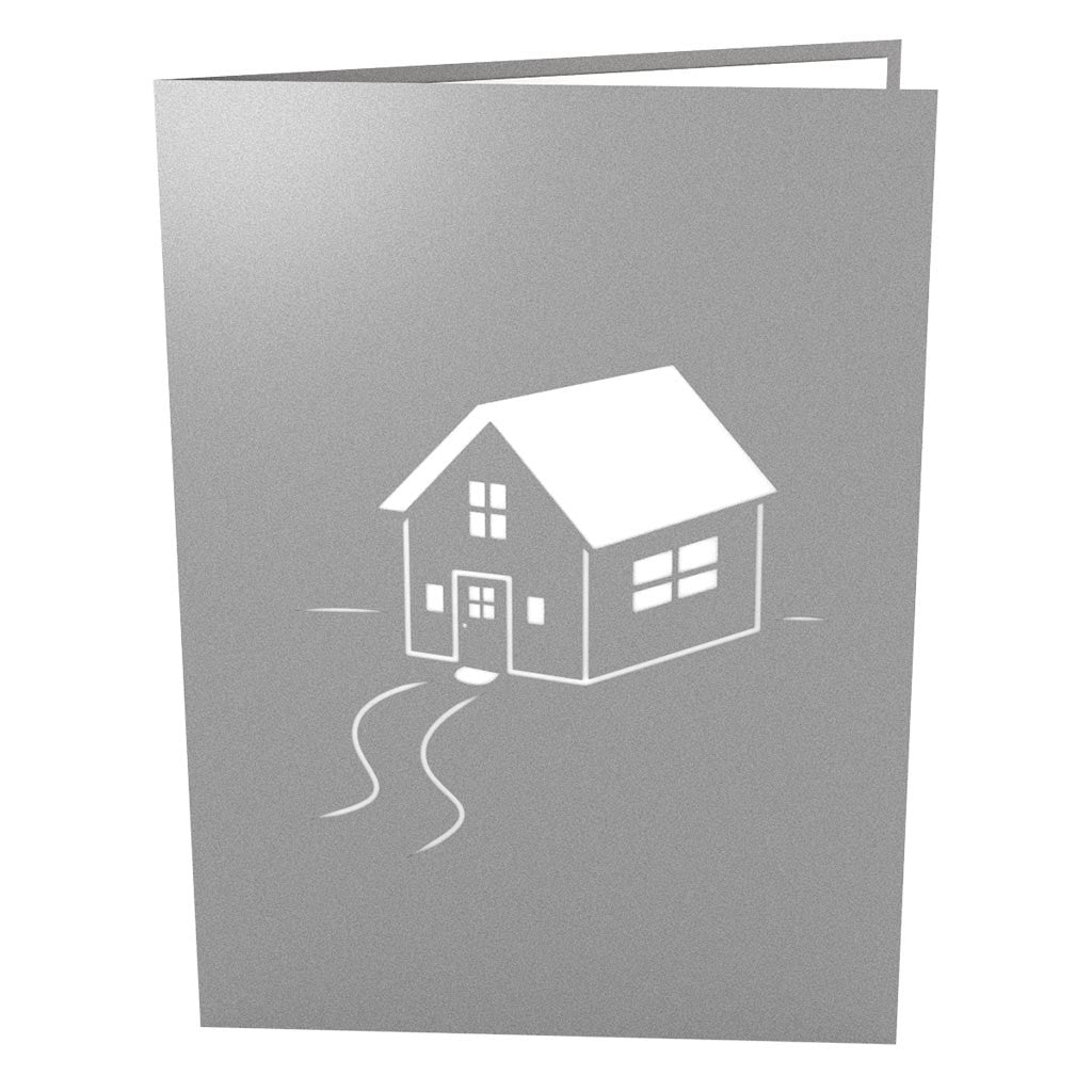 Housewarming Gray Pop Up Housewarming Card