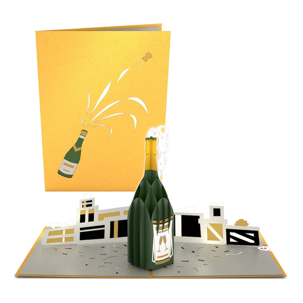 Christchurch To grader Udled Champagne Celebration Pop up Card – Lovepop