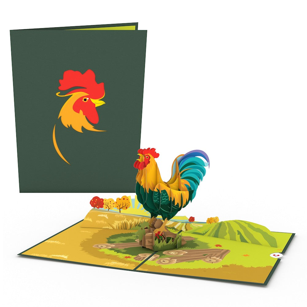 Rooster Pop-Up Card