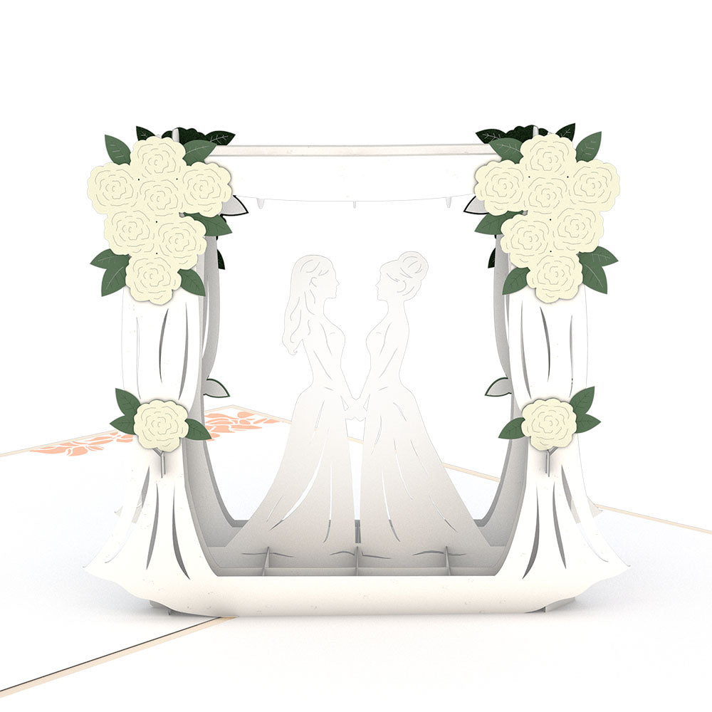 Wedding Couple Same Sex Female Pop-Up Card